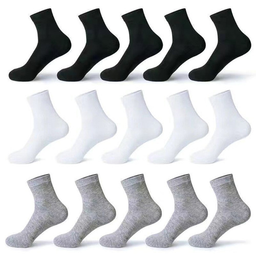 Men's crew socks, 2020 new single color, short socks, shallow mouth, cotton, casual, stall socks