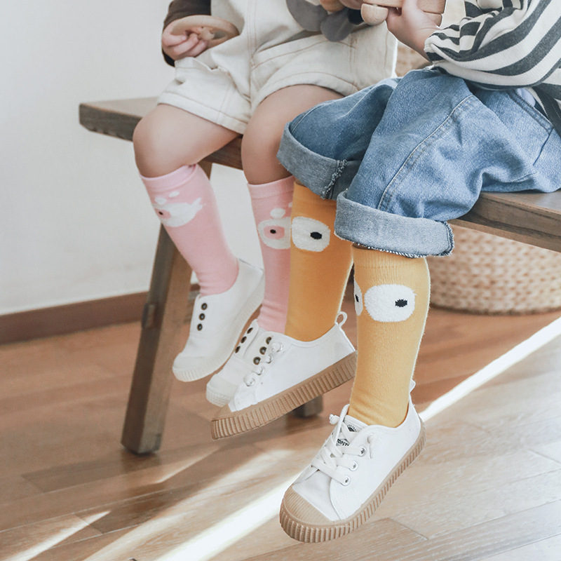 Primavera/verano 2020 nuevos calcetines para niños de dibujos animados lindos calcetines a media pierna calcetines altos para bebés calcetines para niños y niñas