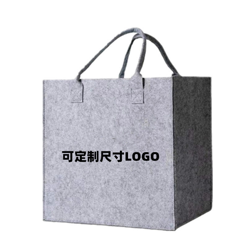 毛氈無紡布購物袋女士手提袋定制LOGO購物袋毛氈購物袋