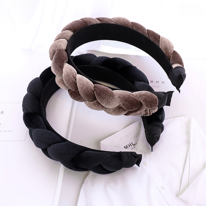 Elegant Simple Style Solid Color Cloth Hair Band display picture 3