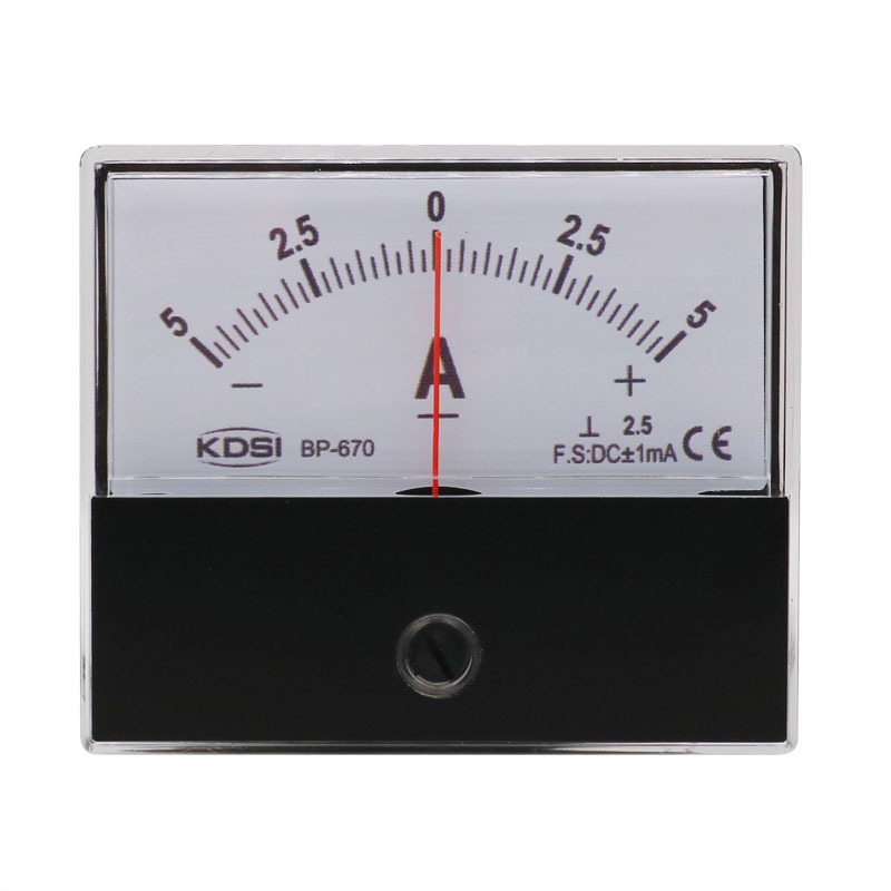 KDSI指针式直流毫安表BP-670 DC+-1mA+-5A 正负显示电流表
