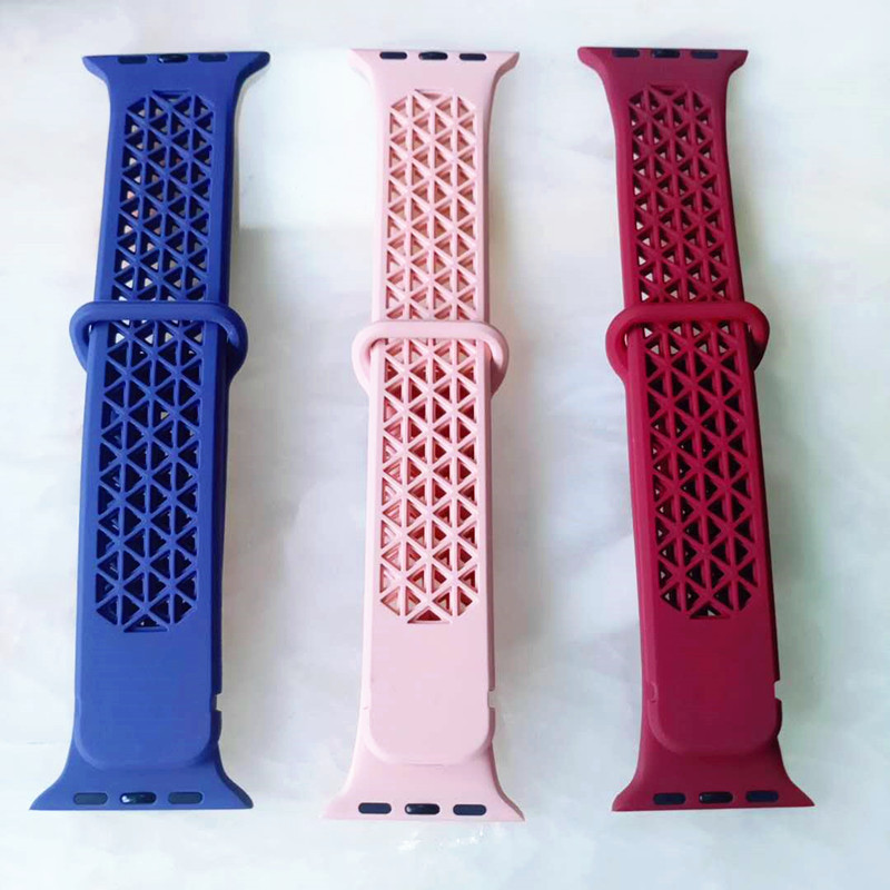For apple watch Hollow Silicone Strap for iwatch Sport apple Silicone watch Strap