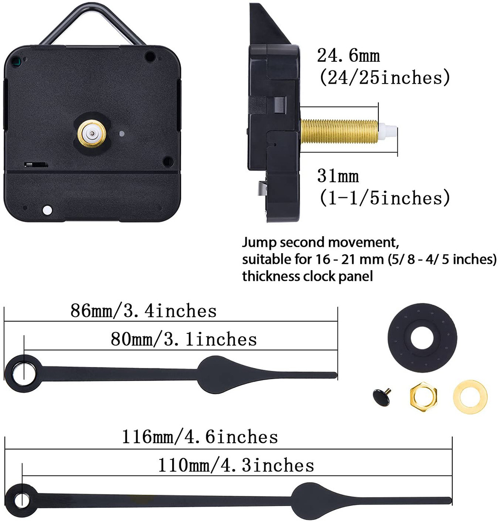Transfronterizo reloj de reparación reloj movimiento gancho de eje largo reloj movimiento reloj de metal aguja reloj de cuarzo movimiento