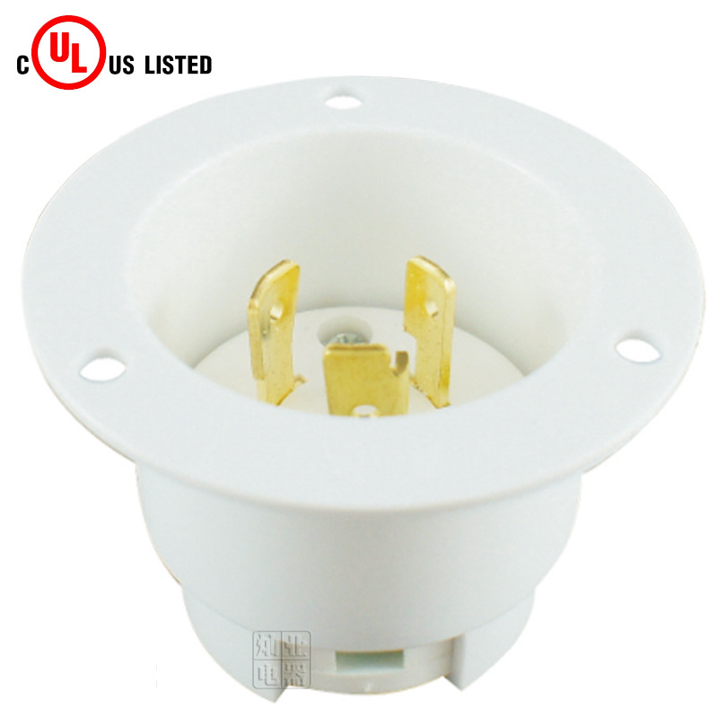 LK6321FI 美规直式 20A125V引挂式崁入型防脱落工业插/NEAML5-20