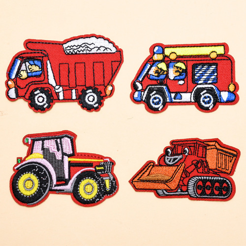 Car Truck Embroidered Fabric Labels Clothing Bags Phone Cases Self-adhesive Patch Stickers Universal Cute Small Embroidered Tags