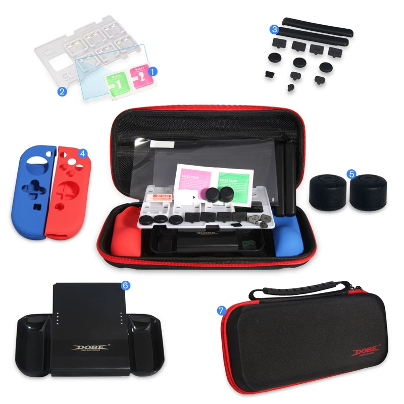 Game console, protective case, set, organizer bag, protective bag, silicone rubber sleeve with accessories