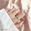 Retro fashionable brand ring, small design trend jewelry, on index finger, simple and elegant design