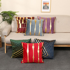 Amazon Velvet Gold Iron Sofa Living Room Throw Pillow Cover Ins Style Nordic Car Waist Pillow Cover Foreign Trade Wholesale