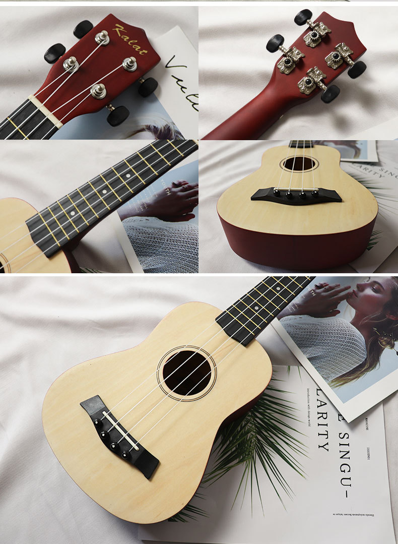 OEM Guitar工厂 21寸木质尤克里里 ukulele四弦小 彩色乌克丽丽详情21