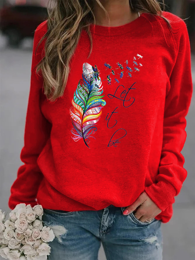 Title 5, Animal European And American Print Crew Neck Sw...