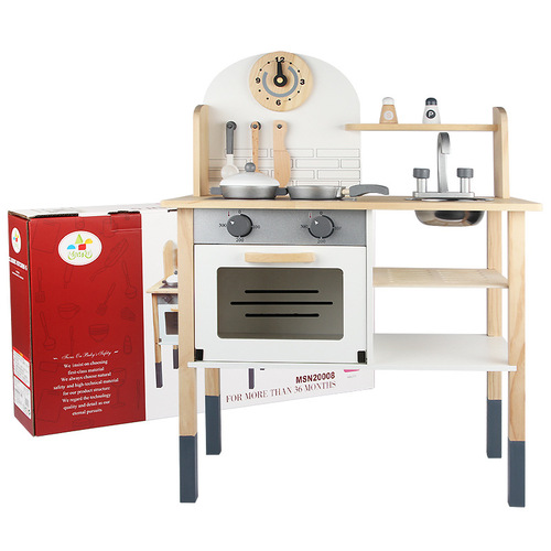 Youlebi Wooden Educational Puzzle Toy - Cutting & Cooking Playset: Realistic Kitchen Utensils for Pretend Play, Perfect for Girls and Boys to Create Their Own Miniature Kitchen Adventures