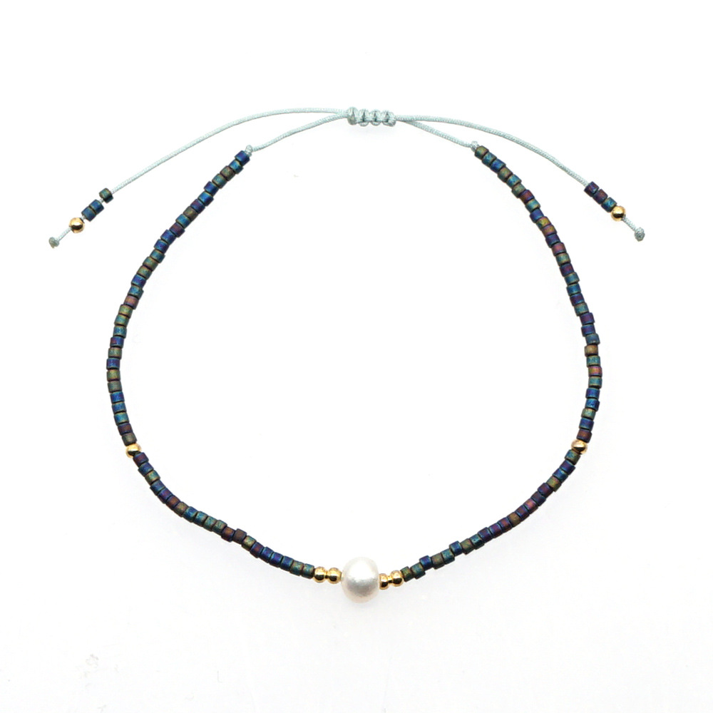 Retro geometric miyuki rice bead small braceletpicture4