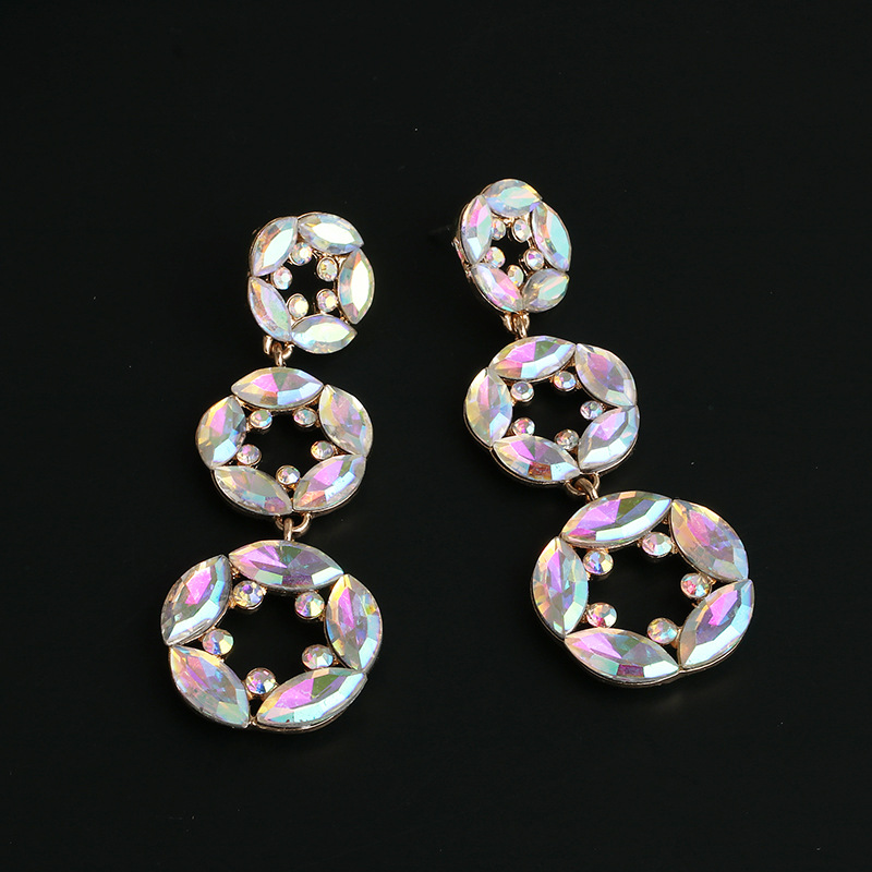 New Fashion Geometric Retro Color Round Earrings For Women Wholesale display picture 3