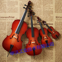 迷你乐器大提琴模型摆件微缩乐器小提琴萨克斯吉他模型创意礼物