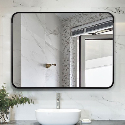 Bathroom Mirror aluminium alloy Frame fillet household Wall mounted TOILET Restroom toilet Wall hanging Glass mirror