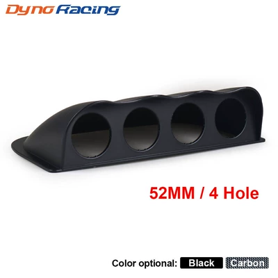 Car modification 52mm universal instrument Holder 4-hole racing instrument mounting fixing bracket ABS black carbon fiber