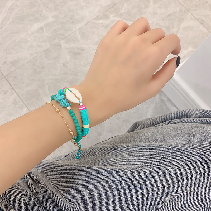 Multi-layer Hand-woven Adjustable Shell Crystal Ethnic Style Hand Rope Bracelet display picture 7