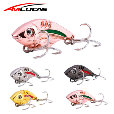 new pattern Dolphin Metal VIB Road sub- Long shot Sequins Alice mouth Striped bass Lure freshwater iron plate currency simulation