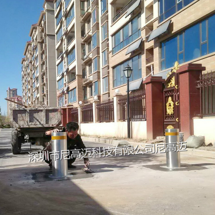 219半自动升降柱现货厂家 168mm固定式路障防撞护桩 公园升降柱