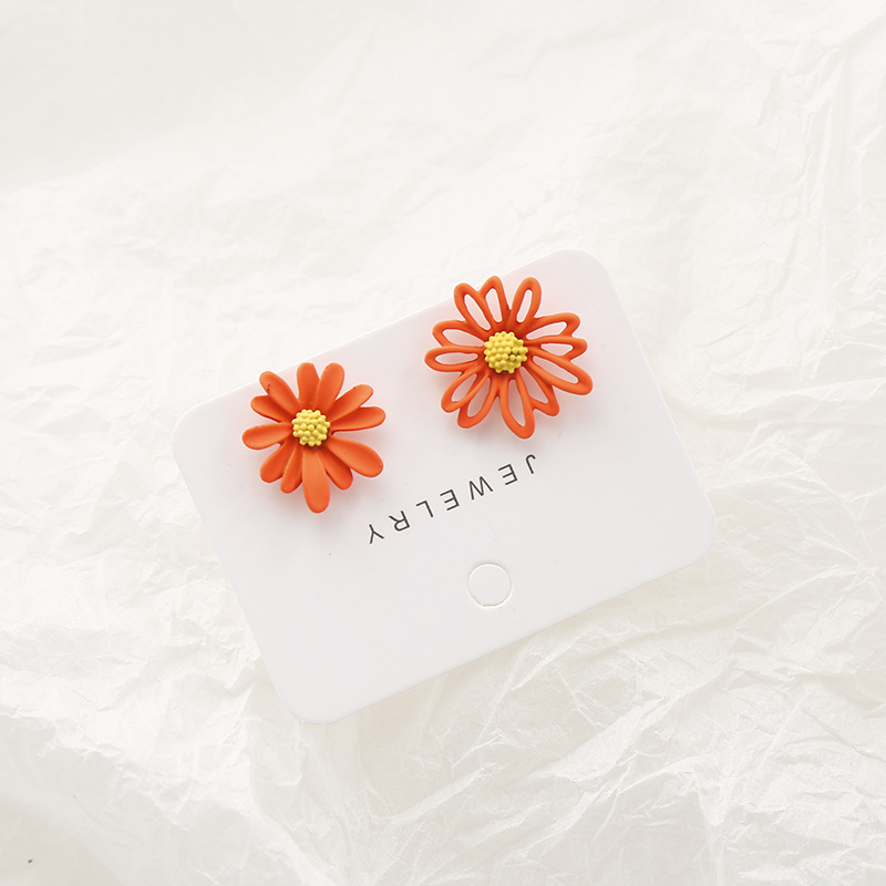 1 Pair Quantity 1 Pair Sweet Flower Alloy Plating Women's Ear Studs