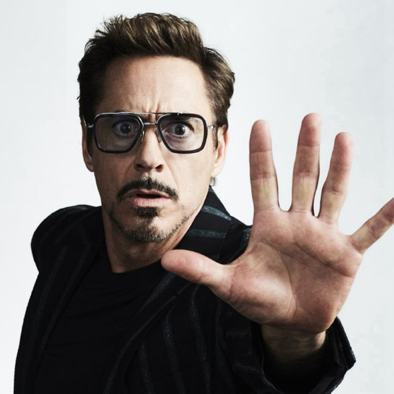 钢铁侠欧美ins太阳镜方框墨镜男士时尚潮流眼镜 批发