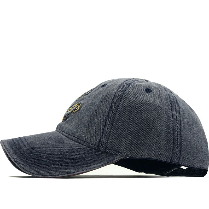 Herr baseballkeps i denim med broderat ankare_voghion.com