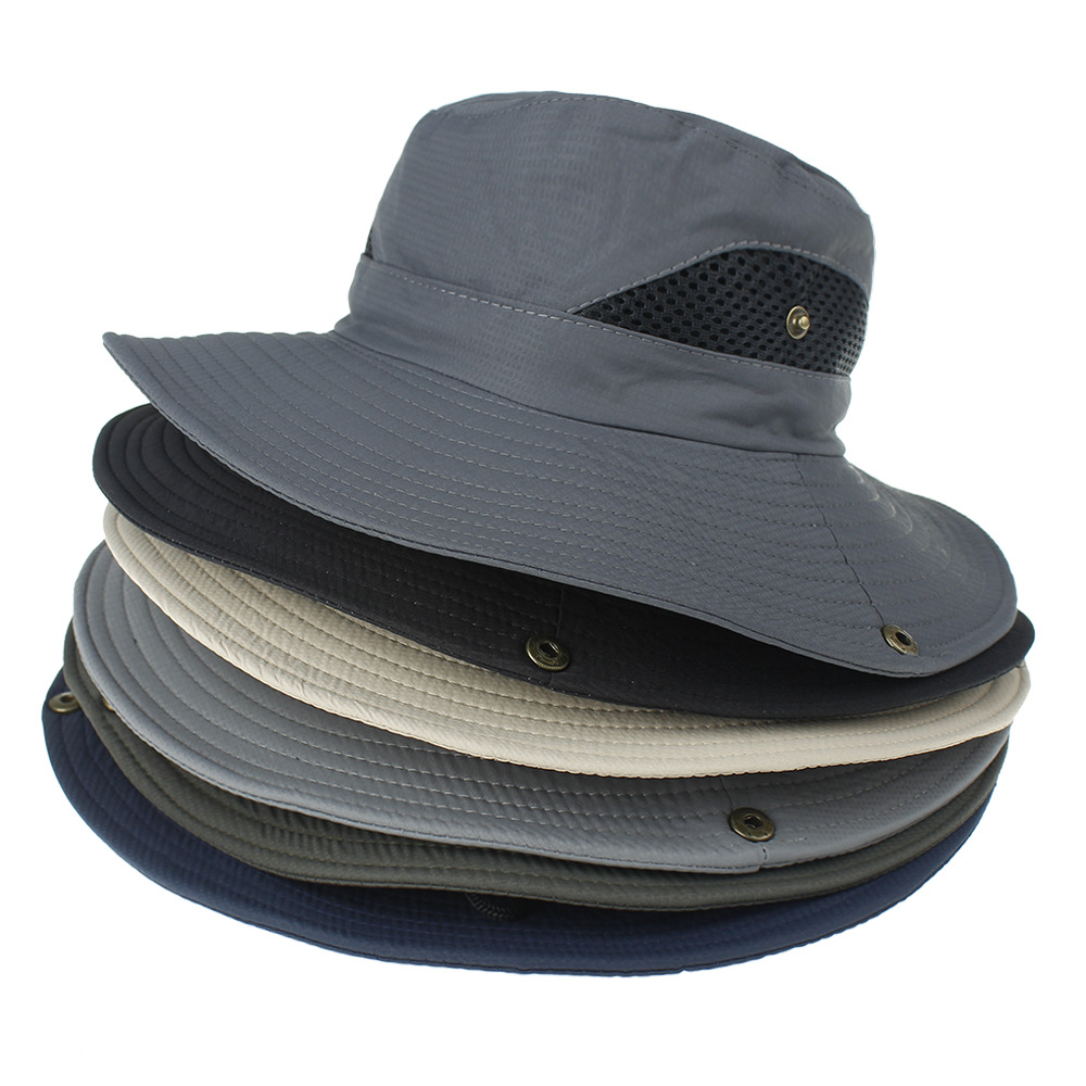 Unisex Simple Style Solid Color Elastic Drawstring Design Flat Eaves Sun Hat display picture 1