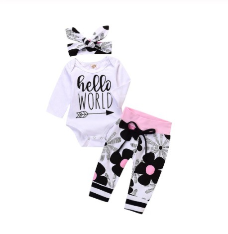 Ins Amazon AE Volume Baby Girl Set Hello...