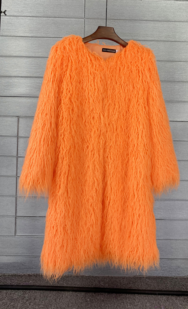 Damen Mantel Aus Kunstpelz Lang Für Den Strand Wintermantel Warm_voghion.com