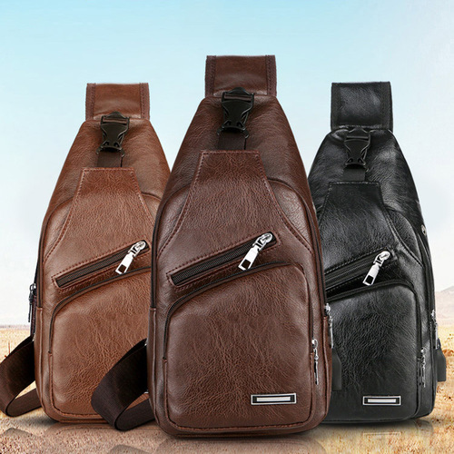 Cross-border new men's chest bag, casual Korean style fashionable men's bag, cross-body bag, shoulder bag, waist bag, backpack