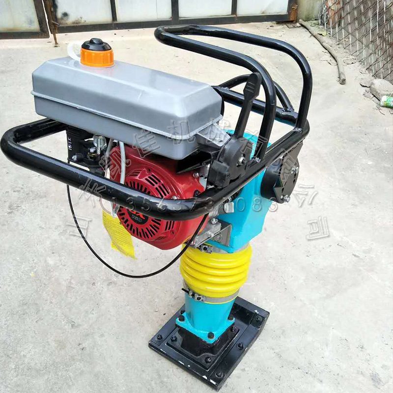 直供电动汽油冲击夯 小型路基压实机械激振力大 手扶式电动打夯机