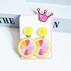 Cartoon fruit cute earrings, ear clips, accessory, Korean style, no pierced ears