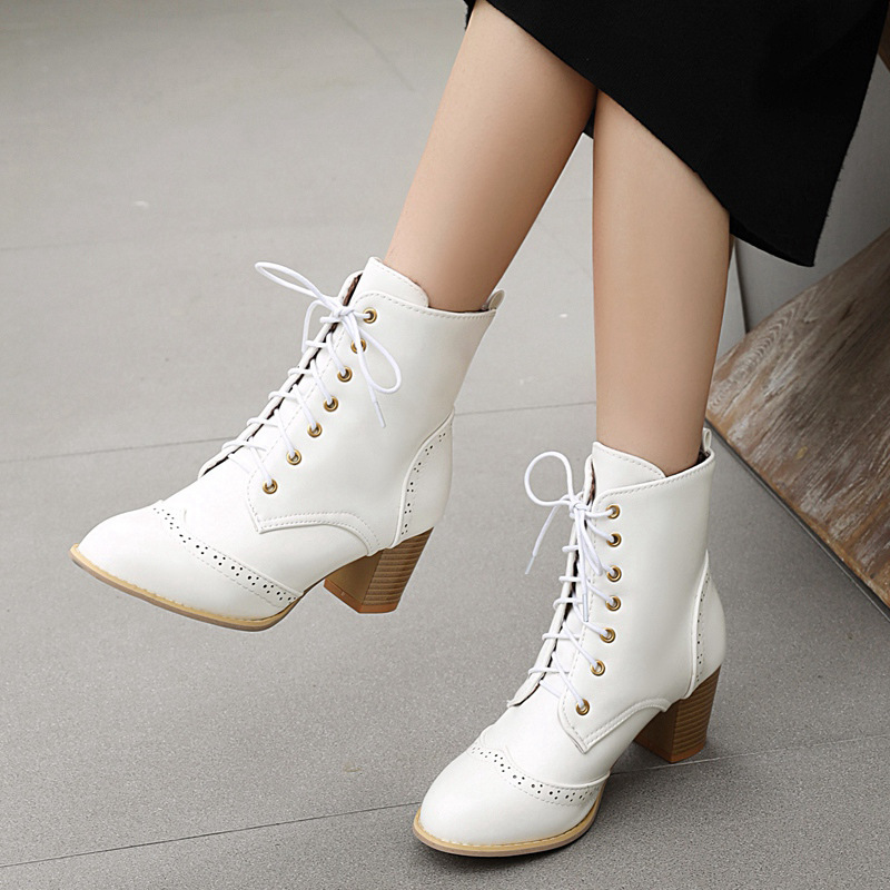 E2725 750K BOOT CỔ THẤP NỮ CHETDRC BIG SIZE NGOẠI CỠ GÓT VUÔNG MÙA XUÂN THU ĐÔNG PHONG CÁCH ÂU MỸ GIÀY DÉP NỮ G02 SẢN PHẨM MỚI