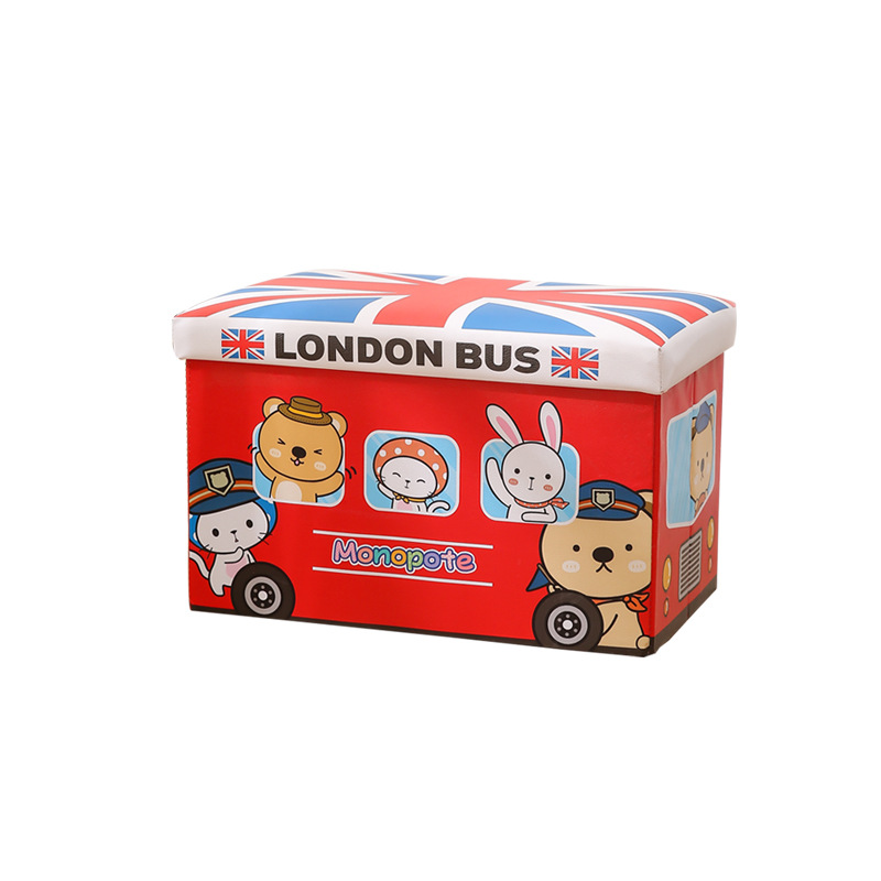 Cartoon bus, foldable storage system, capacious toy, storage box