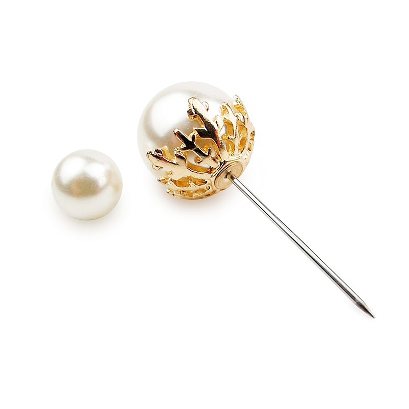 Fashion New Quality Zircon Double Head Pearl Brooch Wholesale display picture 18