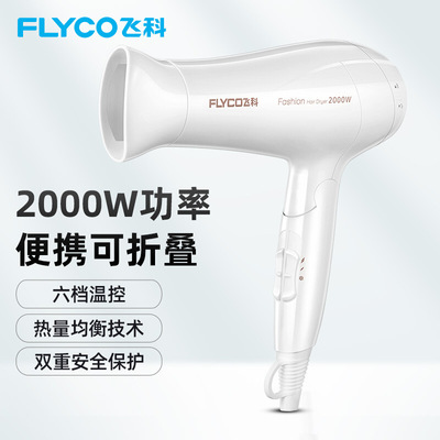 FLYCO flagship store Flying Branch Hair dryer FH6232 constant temperature Hair care Cold hot air high-power 2000W Foldable