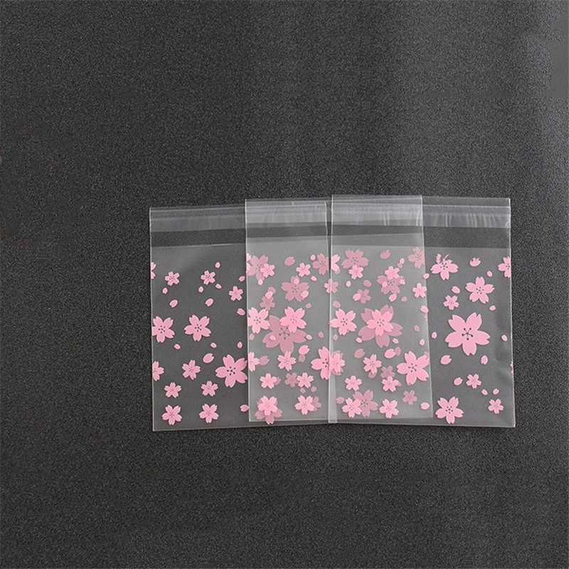 100 PCS/Package Quantity Cute Plant Plastic Gift Bags