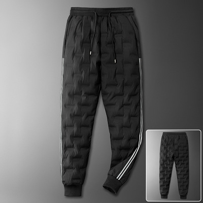 羽絨褲男士棉褲冬季外穿加絨加厚鴨絨褲戶外運動保暖防風內穿褲子