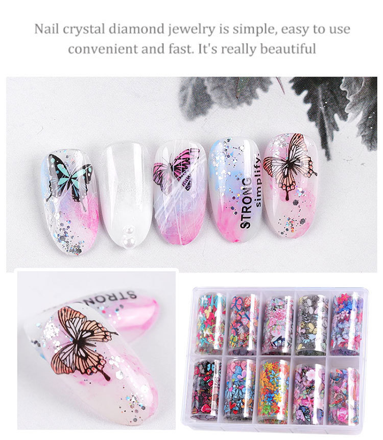 Fashion Starry Sky Paper Nail Decoration Accessories 1 Set Nail Supplies display picture 5