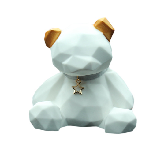 Car Ornament Aromatherapy Essential Oil Cartoon Geometric Bear Cute Creative Gift Wind Diffusing Stone Car Decoration Padin Bear