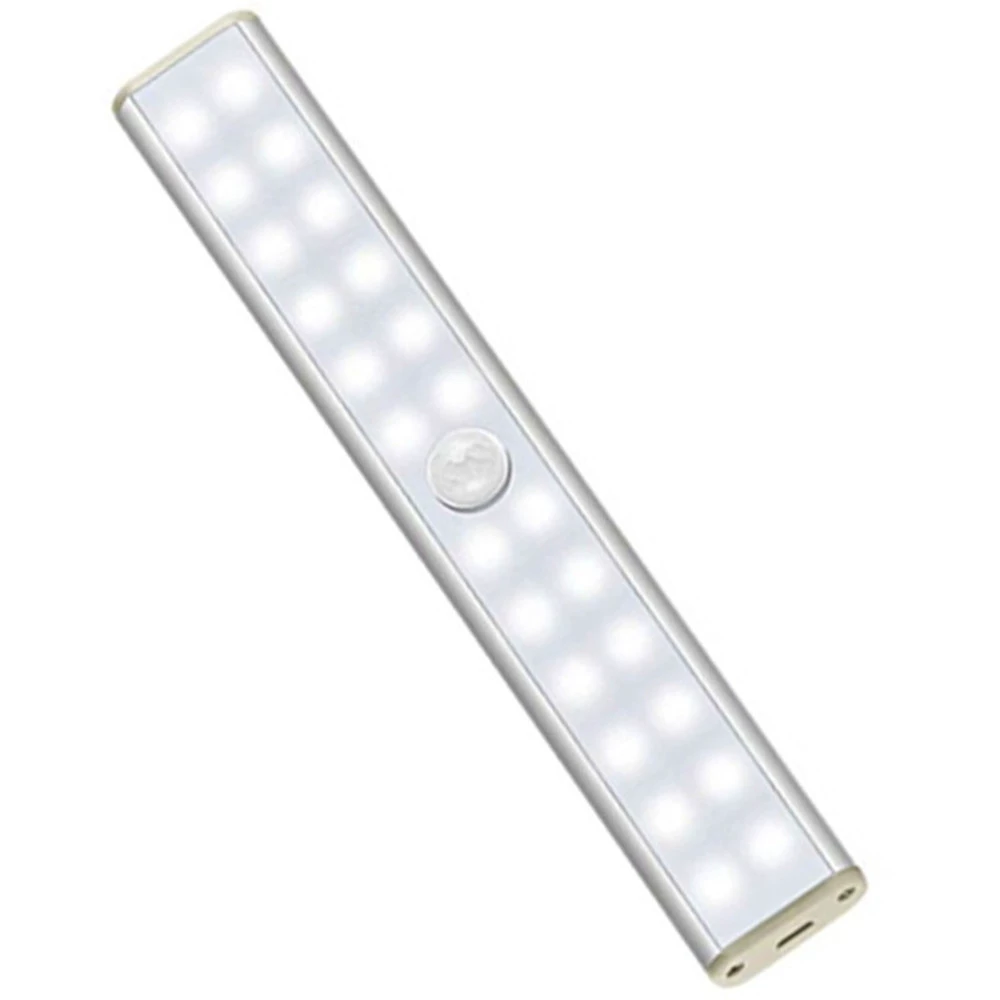Smart physiological induction two-color night light charging, LED lights, battery for wardrobe, interior lighting, human sensor
