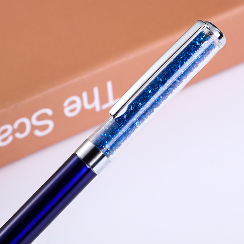 Fuente directa de fábrica bolígrafo de cristal pluma de diamante logotipo personalizado negocio publicidad pluma cristal colgante diamante regalo