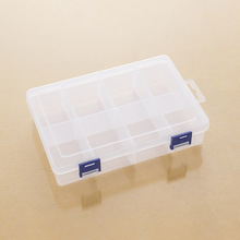廠家自產自銷大號8格透明塑料首飾包裝卡片玩具整理儲物盒收納盒