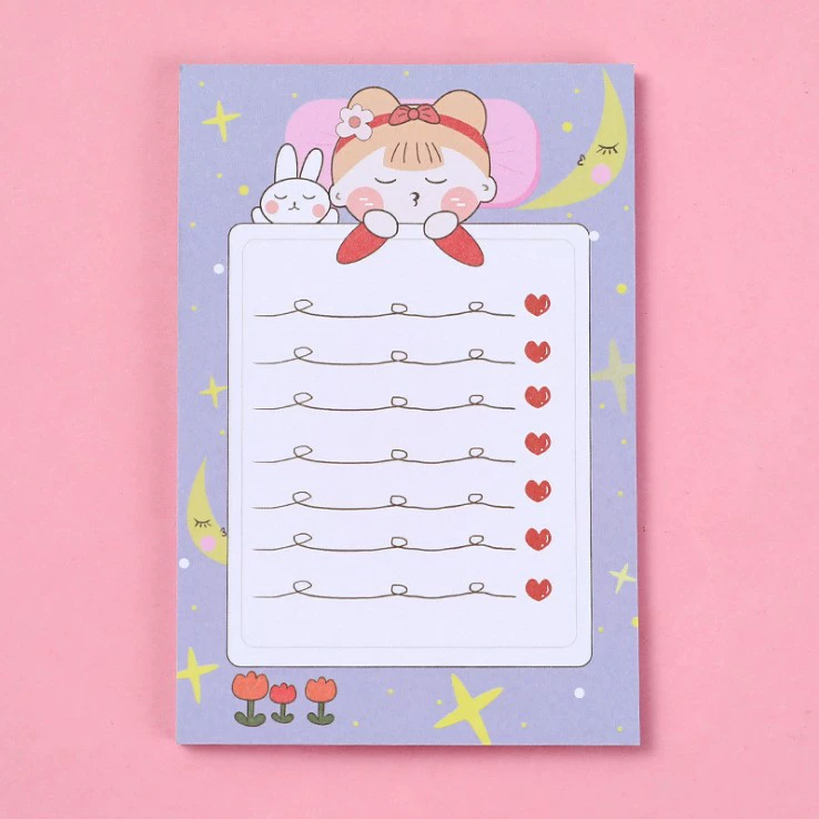 Cartoon book for elementary school students, cute note
