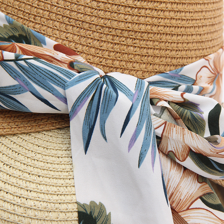 Bowknot Design Women's Vacation Solid Color Bowknot Straw Hat