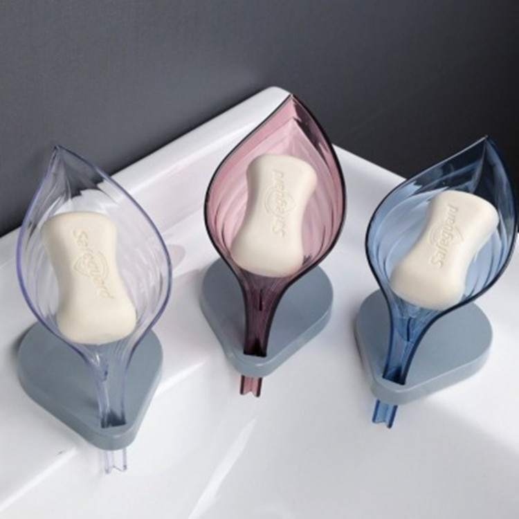 Leaf Soap Box Bathroom Non-perforated Suction Cup Soap Box Toilet Drain Laundry Soap Box Holder Soap Holder