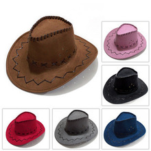 西部牛仔帽厂家直销 旅游区牛仔帽 鸡皮绒牛仔帽 旅游帽 牛仔帽