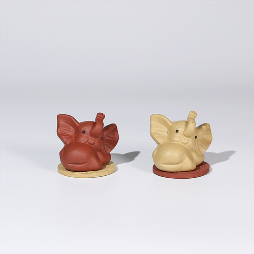 Yixing Zisha Tea Pet Elephant Boutique Creative Sculpture Ornaments Can Keep Tea Sets Wholesale One Piece Dropshipping Yaya Zisha