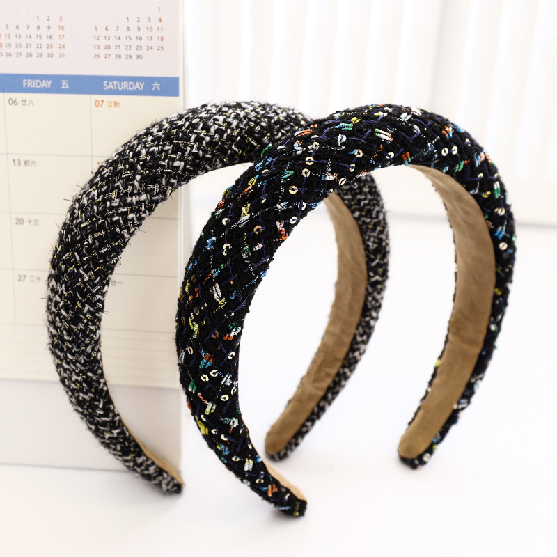 Wool Fabric Sponge Wide-edge Headband display picture 10