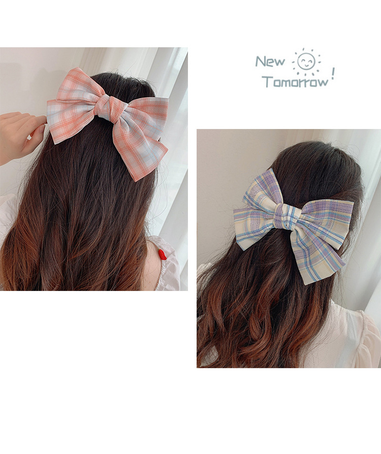 Fabric Big Bow Hairpin Korean Headdress Girl Super Fairy Back Hairpin Wholesale Nihaojewelry display picture 4